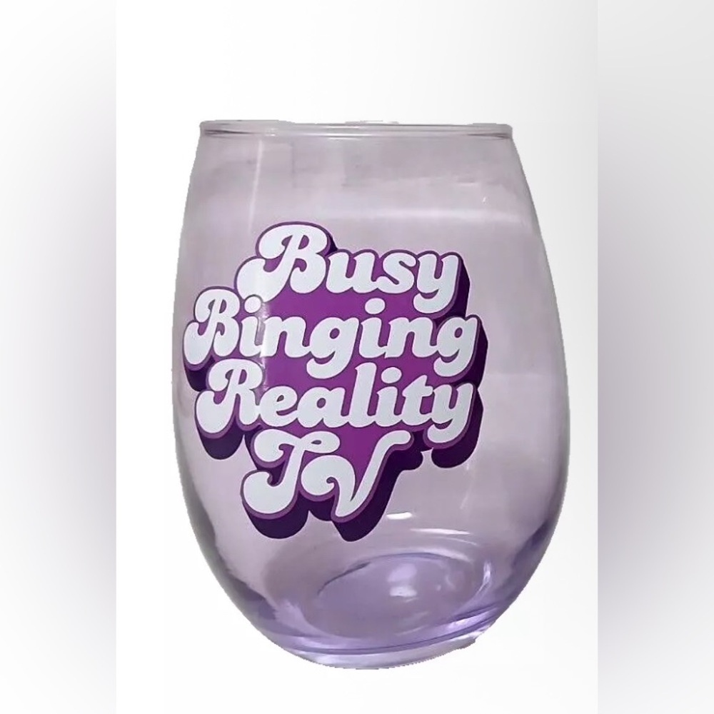 Purple Stemless Wine Glass